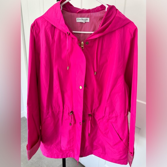 lightweight women's windbreaker size L. bright pink. Kim Rogers (C20) - Picture 8 of 8